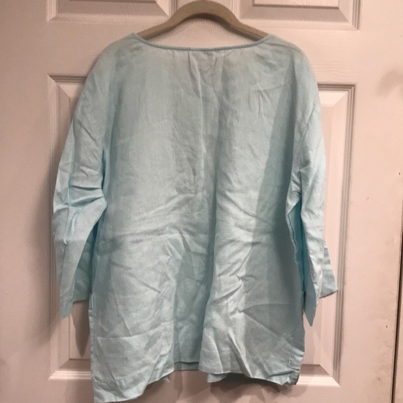 PureJill brand size M linen pullover top - Picture 5 of 5